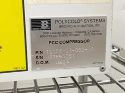 Brooks Automation Polycold T1104-13-000-30 PCC compressor auction image