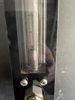 Brooks Instrument 1358F high-flow glass-tube variable area flowmeter auction image