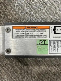 Brooks Instrument 1305FJ1BCJ2BA glass-tube variable area flowmeter auction image