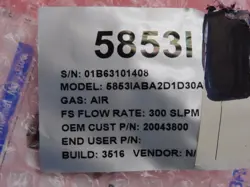 Brooks Instrument 5853IABA2D1D30A configured high-flow thermal mass flow controller auction image