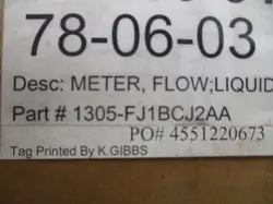 Brooks Instrument GT130x Series / Model 1305 1305FJ1BCJ2AA Glass-tube variable-area flowmeter auction image