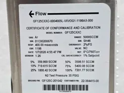 Brooks Instrument GF125C-201042 GF125 Series mass flow controller auction image