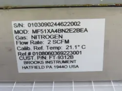 Brooks Instrument Mf Series (Mfx) MF51XA4BN2E2BEA thermal gas mass flow controller auction image