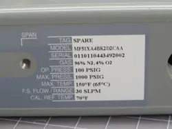 Brooks Instrument Mf Series (Mfx) MF51XA4BK2D2CAA thermal mass flow controller auction image