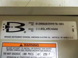Brooks Instrument / Full-View 1110 Series 1110DL45C4AAA Industrial glass-tube variable-area flowmeter auction image